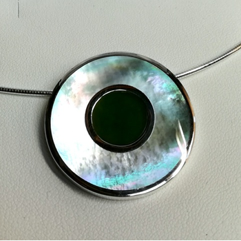 Cosmos Pendant Greenstone MOP