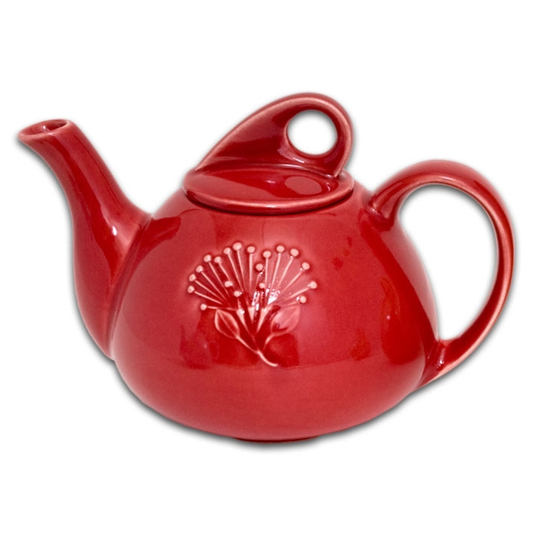 3 Cup Teapot - Pohutukawa - Red