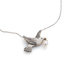 Dove Necklace Silver with Pearl