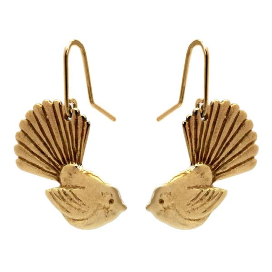 Gold Plated Fantail Small Earrings