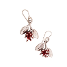 Pohutukawa Blossom Earrings Silver-jewellery-The Vault