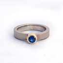 Ring Palladium 18ctYellowGold Sapphire 