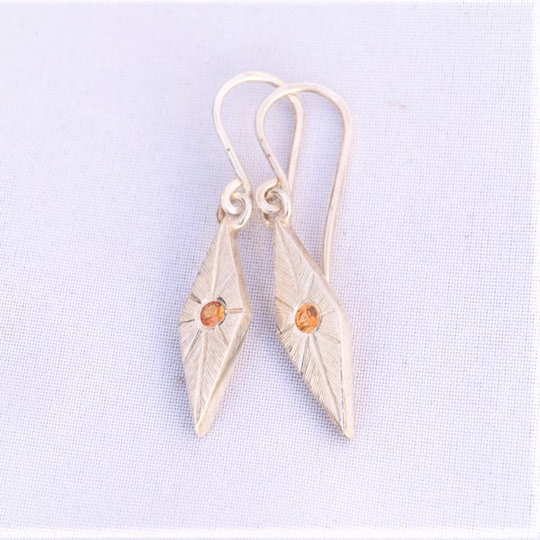 Star Diamond Earrings Stg Yellow Sapphir