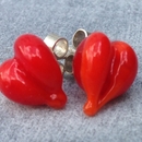 Heart of Glass Earrings Red