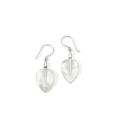 Pohutukawa Leaf Earrings MOP-jewellery-The Vault