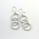 Overlap Trio Earrings Silver 