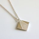 Geo Square Necklace Silver