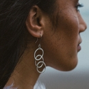 Overlap Trio Earrings Silver 