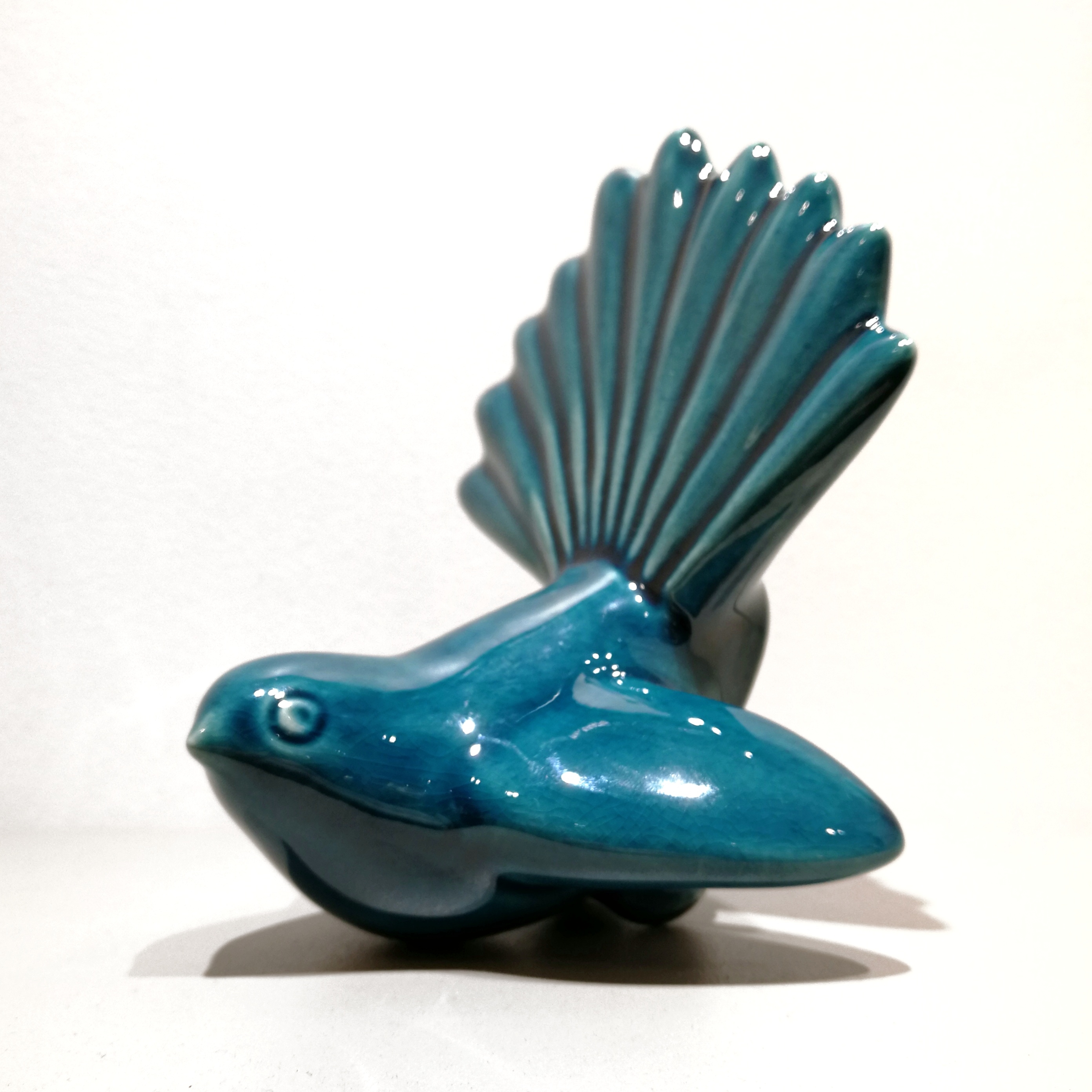 Ceramic Fantail Wall Art Soda Turquoise Artist and