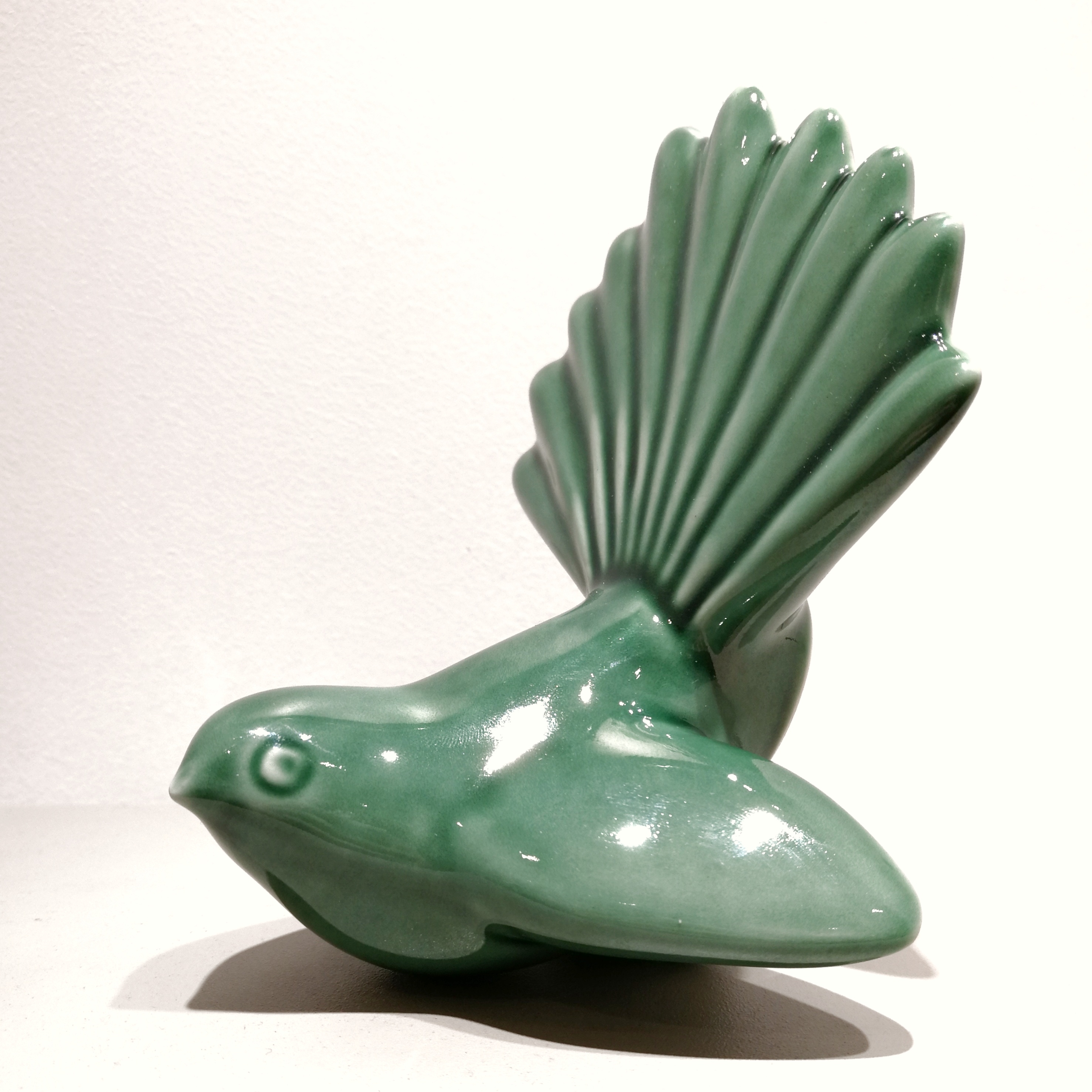 Ceramic Fantail Wall Art Emerald Green Artist and Brands