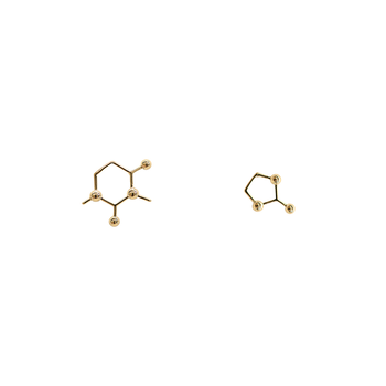 Funky Play Earrings Molecule Gold