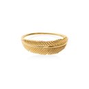Miromiro Feather Ring 9ct Gold Size O 