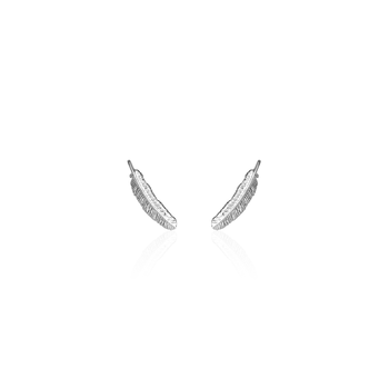 Miromiro Feather Studs Silver 