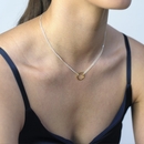 Chained Loop Necklace Gold Plate Plain