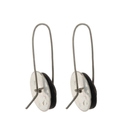 Paua Silver Spiral Drop Earrings