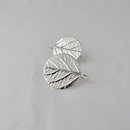Leaf Disk Earrings Silver