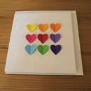 Bright Colour Hearts Card