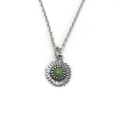 Daisy Necklace Pounamu-jewellery-The Vault