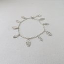 Tiny Leaf Fall Bracelet Silver