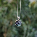 Small Paua Disc Pendant Bale Top