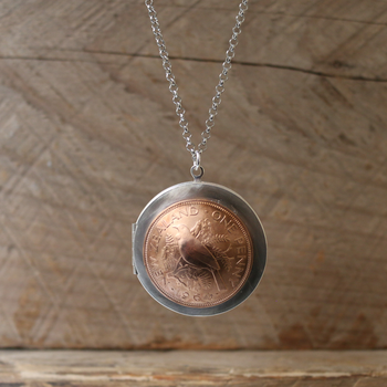 Mixed Metal One Penny Locket