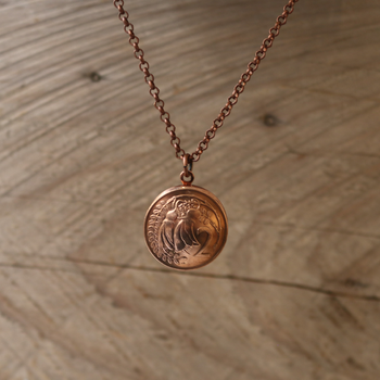 Copper Two Cent Locket 