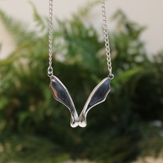 Double Sycamore Necklace Silver-jewellery-The Vault