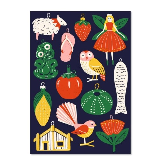 New Zealand Christmas Icons Card