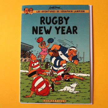 Tintin Rugby New Year Card