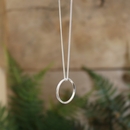 Mobius Round Pendant Silver