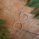Mobius Round Earrings Silver