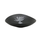 White Nikau on Dark Grey Bowl 10cm