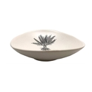 Black Nikau on White Bowl 10cm