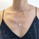 Rose Bud Necklace Rose Quartz