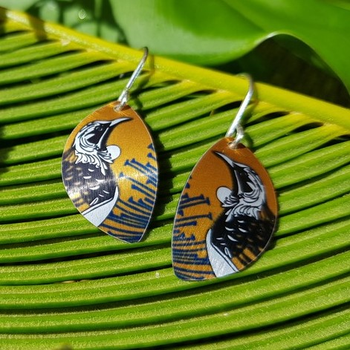 Alum Native Tui Hook Earrings Mustard