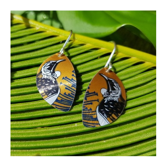 Alum Native Tui Hook Earrings Mustard