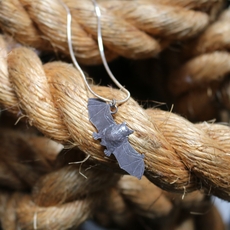 NZ Short Tailed Dangly Bat Necklace-jewellery-The Vault