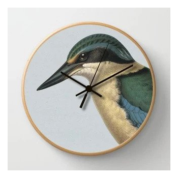Hushed Blue Kingfisher Clock