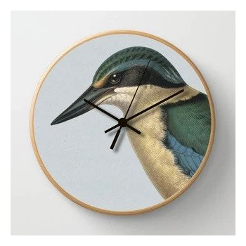 Hushed Blue Kingfisher Clock