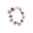 Pohutukawa Bracelet Silver with Ochre