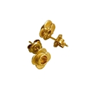 Citrine Quatrefoil Gold Plated Stg Studs