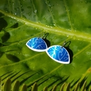 Alum Koru Poh Double Hook Earrings AZure