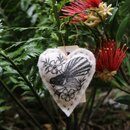 Heart Blanket Decoration Fantail Cream