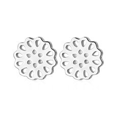 Lotus Stud Silver-jewellery-The Vault