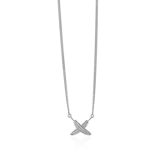Feather Kisses Pendant Silver