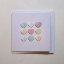 Pastel Colour Hearts Card