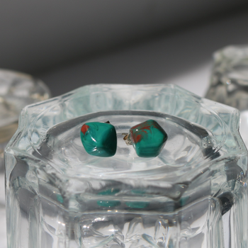 Faceted Studs Green