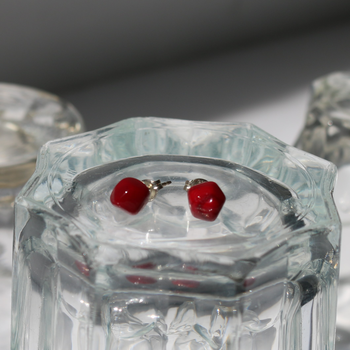 Faceted Studs Red