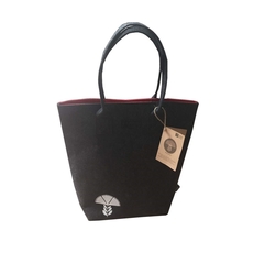 Pohutukawa Red & Grey Shoulder Tote-artists-and-brands-The Vault