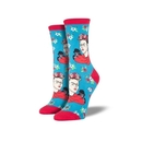 Women's Socks Kahlo Portrait Peacock